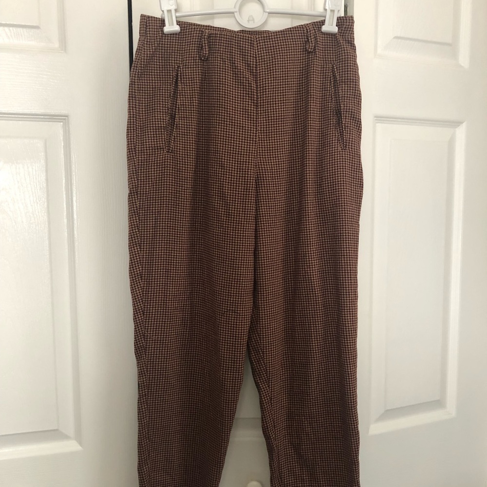 Vintage Checkered/Plaid High Waisted Trousers